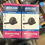 Schlage Latitude Dummy Door Lever, Matte Black, Universal, Easy Install. Fixed Price $30.00.