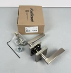Kwikset 720HFLSQT-15V1 Halifax Passage Lever Set, Square Rose, Satin Nickel. Fixed Price $33.00.