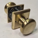 Baldwin Reserve Round Passage Door Knob Lifetime Satin Brass Square Rosette. Fixed Price $64.99.