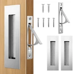 Hbl' Pocket Door Hardware Set 2 Recessed Flush Finger Pulls 1 Pack, Silver. Fixed Price $31.70.