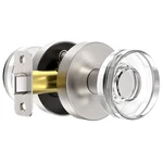 Naubea Satin Nickel Door Knobs Glass Interior Round Passage. Fixed Price $65.87.