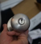 8 Master Lock Biscuit Knob Keyed Entry Satin Nickel BC0115KA4 Door. Fixed Price $108.88.