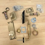 Nostalgic Warehouse New York Grip Front Door Handle Antique BRASS/719434. Fixed Price $189.99.
