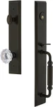 New Grandeur 845131 Carr One-piece Handleset With Grip Fontainebleau Knob. Fixed Price $249.95.