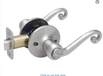 Designers Impressions Livingston Satin Nickel Door Lever Knob Privacy. Fixed Price $14.99.