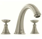 Grohe Kensington 25074EN0 Brushed Nickel Roman Tub Faucet Less Handles. Fixed Price $829.95.