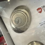 Kwikset Dakota Satin Nickel Door Lock With Smartkey Security 96870-090. Fixed Price $44.00.