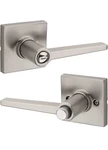 Kwikset Safe Lock Daylon Lever Square Privacy Satin Nickel. Fixed Price $25.49.