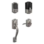Camelot Satin Nickel Encode Plus Smart Wifi Deadbolt Handleset Grip With Acc. Fixed Price $424.48.