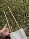 Togu TG-6012 Satin Gold Ladder Pull Glass Door 5 Ft Entry Push. Fixed Price $180.00.