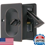Emtek Premium Quality Mid-century Pocket Door Privacy Lock Set In Oil-rubbed. Fixed Price $78.95.