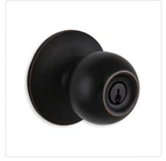 Defiant Saturn Aged Bronze Keyed Entry Door Knob X2 Matching Keys. Fixed Price $28.00.