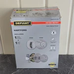 Defiant Hartford Satin Nickel Single Cylinder Deadbolt Keyed Entry Knob New. Fixed Price $21.99.