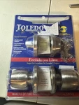 Toledo Malaga Single Cylinder Entrance Knobset Satin Nickel CV1500MAS32D. Fixed Price $12.99.
