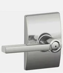 Schlage F40-LAT-CEN Latitude Privacy Door Lever Set, Bathroom, Bedroom, Locking. Fixed Price $29.99.