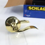 Schlage Accent Reversible Privacy Lock Lever Set In Brass F40 605. Fixed Price $12.00.