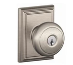 Schlage F51 619 Andover Keyed Entry Door Knob With Addison Satin Nickel. Fixed Price $24.99.