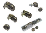 Antique Brass Door Knobs Locks Oval Egg Keyed Entrance Privacy Passage Deadbolt. Fixed Price $15.95.