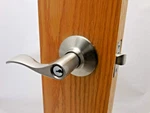 Schlage Accent Keyed Entry Lever Satin Nickel F51VACC619 #8C0. Fixed Price $20.99.