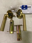 Emtek 5109STUUS4RH Stuttgart Passage Lever Set, Brass Modern, Satin. Fixed Price $125.99.
