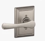 Schlage Avila Passage Lever Set W/ Decorative Addison Trim - Satin Nickel Nib. Fixed Price $33.99.