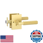 Asidrama 1 Pack Brushed Gold Privacy Door Handles, Lever With Knobs In. Fixed Price $63.10.