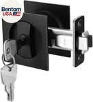 Pocket Door Lock With Key, Matte Black Hardware Square For. Fixed Price $53.08.
