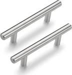 2-PACK Round Cabinet Pulls, Euro-style T-bar Handle 3" Cc, Stainless Steel (. Fixed Price $17.55.