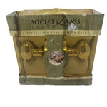 Vtg Society Brass Door Knob Passage 2-3/8 Hall Closet. Fixed Price $58.88.