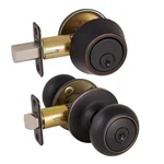 Design House Cambridge Brass Knob And Deadbolt In Bronze. Fixed Price $68.59.