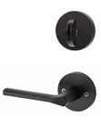 Kwikset 966SINGLE Cylinder Interior Trim Lisbon Lever W/ Round Rose Matte Black. Fixed Price $9.99.