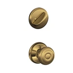 Schlage F59 609 Georgian Interior Knob W/ Deadbolt, Antique Brass (half). Fixed Price $122.59.