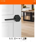 Berlin Modisch Hex Door Handle Lever Black Modern Privacy Lock Set Of 4. Fixed Price $85.00.