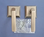 Emtek 805MUS15A, Milano, Two Sided Dummy, Door Lever Set, Pewter. Fixed Price $51.08.