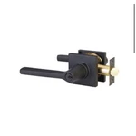 Emtek Helios Keyed Entry Lever Square Rose 5122HLOLHUS19 Satin Black. Fixed Price $149.00.