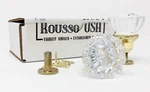 Rousso's Reproduction Crystal Glass Knob Set- Non-turning Faux Dummy Surface .... Fixed Price $66.01.