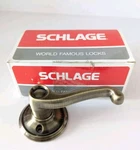 Schlage Flair Right Handed Dummy Door Handle Antique Brass F170 FLA609. Fixed Price $9.99.