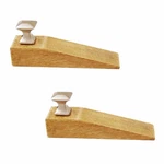 Wooden Door Wedge Solid Mango Satin Brass Knob Pack Of 2 Renovators Supply. Fixed Price $41.99.