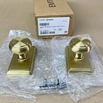 Emtek 8521NWUS4 Norwich Non-turning Two-sided Dummy Door Knob Set Brass. Fixed Price $79.99.