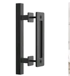 Winsoon 12 In. Black Powder Coated Finish Pull Flush Barn Door Handle Set. Fixed Price $16.99.