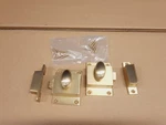 (2) Emtek Satin Brass Cabinet Latch 2270US4 Traditional 2-15/16 *read*. Fixed Price $29.14.