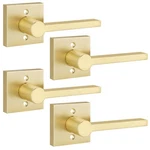 Ehomeware 4 Pack Satin Brass Dummy Door Handle Gold Interior Pull/push Heavy Dut. Fixed Price $84.75.