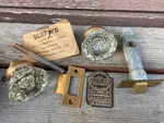 Vtg Builders Hdwe Grand Rapids Mi Glass Door Knob Lock Set Tag Nos Unused ?. Fixed Price $79.95.