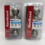 (2) Kwikset Bed & Bath Tylo Locking Knob Satin Nickel 93001-865 New. Fixed Price $34.99.