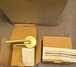 Goldenwarm Modern Satin Lever Door Handles 6-PACK Hall Interior MS9140GD13. Fixed Price $75.00.