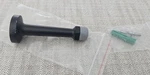 Emtek 3" Baseboard Door Stop In Flat Black With Hardware - 2232 US19. Fixed Price $7.00.