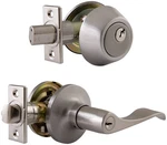 Design House 727966 Stratford Reversible Keyed Entry Door - Nickel. Fixed Price $45.28.