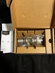 Amazon Basics Tulip Door Knob, Passage, Satin Nickel. Fixed Price $20.00.