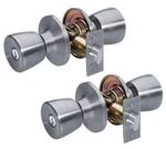 Master TUO0115T Tulip Door Knob With Lock, Satin Nickel, 2 Pack Twin. Fixed Price $30.40.