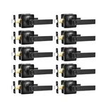 Gobekor 10 Pack Matte Black Privacy Door Levers Bedroom Handle With Lock.... Fixed Price $131.31.